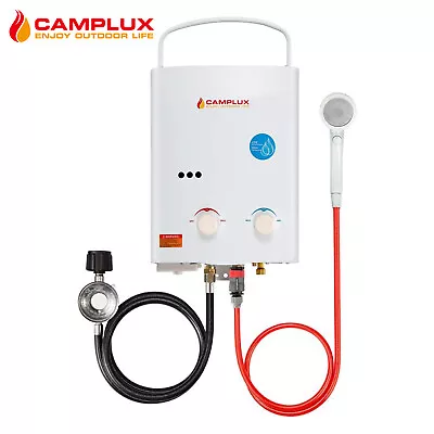 Camplux 5L Tankless Gas Hot Water Heater W/ 12V Pump Kit Outdoor Portable Shower • $159.99