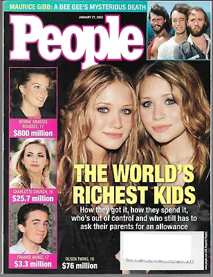 MARY-KATE & ASHLEY - PEOPLE WEEKLY Mag  Jan 27 2003 - LIKE NEW+ • $15