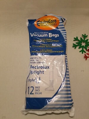 $5 • Buy Micro Filtration Electrolux Type U Upright Vacuum Cleaner Bags Disposable 12 Pk
