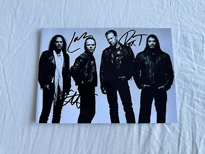 James Hetfield Kirk Hammett Ulrich Metallica Autographed Signed Photo & Coa • £95.02