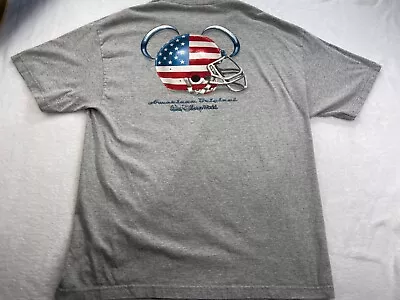 Walt Disney World Football T Shirt Men XL XLarge Graphic Flag Vintage Sport Wear • $3.61