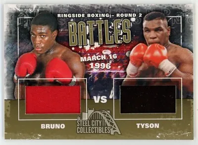 Mike Tyson/Frank Bruno 2011 Sport Kings Dual Trunks Gold Card /10 #B-06 • $116.96