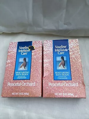 2 Vaseline Intensive Care Moisturizing Bath Beads 15oz Peaceful Orchard • $39.95