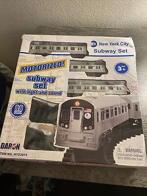 New York MTA New York City 3 Pc. Battery Operated Train Set With Track 39  X ... • $38.99