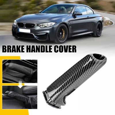 FITS BMW E92 E90 E46 F30 E60 Carbon E63 Fiber Style Handbrake Brake Handle Cover • $17.89