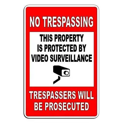 Decal Video Surveillance Security Camera Monitored 24 Hour Warning Sticker • $11.99