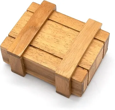Magic Box- Brain Teaser Wooden Box With Secret Compartment Ideal Money Box NEW • $15.33
