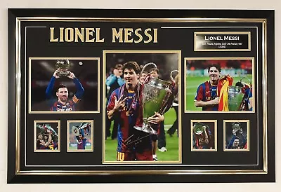 Framed MESSI Signed Photo Picture Autographed Display • £795