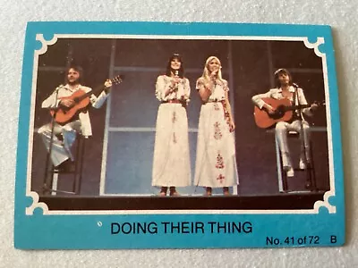 1976 SCANLENS ABBA TRADING CARD No.41 COLOUR BACK GLUE ON THE BACK OF THE CARD • $7