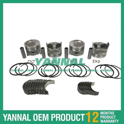Brand-new 4pcs 5K Piston With Rings Set Std Bearings For Toyota Engine Parts • $357.67