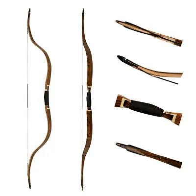Mongolian Bow 58'' Golden Sandalwood Recurve Bow Horse Bow AF Archery Handmade • $389
