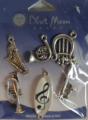 Blue Moon Beads 6 Pc Music Charms • $5.99