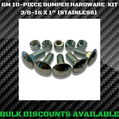 1970-1980 Monte Carlo Front Rear Chrome BUMPER BOLTS NUTS 3/8  STAINLESS NOS GM • $19.96