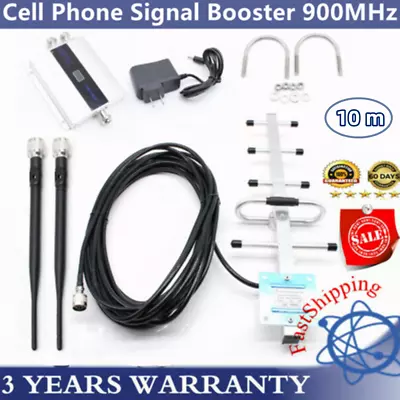 Mobile Cell Phone Signal Booster Amplifier Repeater 2G 3G 4G GSM 900MHz Yagi Kit • $36.28