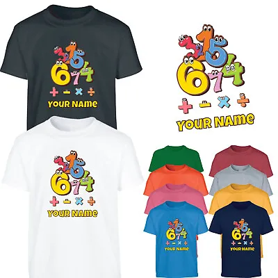 Kids Boys Girls World Book Day Math Day Personalised T-Shirt Maths Symbol Top • £9.99