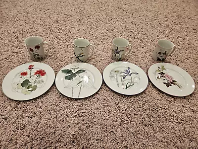 Block Spal Watercolors By Mary Lou Goertzen. Set Of 4 Mugs And Dessert Plates • $30