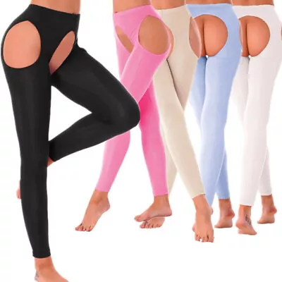 Women's Glossy Sexy Suspender Pantyhose Hollow Out Thigh-High Lingerie Tights • $10.93