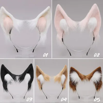 Costume Faux Fox Ears Headband Fur Anime Cosplay Hair Clip Party Party Halloween • $14.51