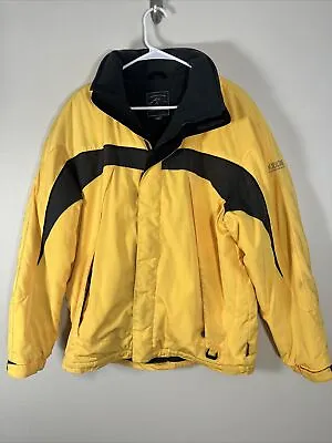 Vintage M Pacific Trail Yellow Roll Away Hooded Winter Coat Jacket Rain Snow Ski • $20
