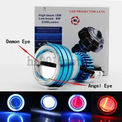$45.28 • Buy LED Projector Halo Headlight Devil Angel Eyes For Yamaha YZF R1 R6 R6S FJ FJR