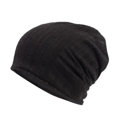 Men Women Thin Breathable Beanie Stretch Slouch Hat Adult Chemotherapy Cap • $8.39