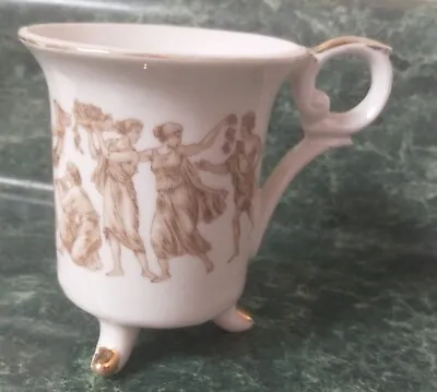 Vintage Made In Japan 3 Footed Tea Cup Gold Accents Greek Grecian Design  • $7.99