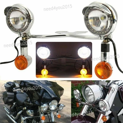 $67.39 • Buy Passing Spot Turn Signals Light Bar For Yamaha V Star XVS 250 650 950 1100 1300