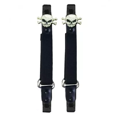 Hot Leathers BUA2016 Skull N' Bones Motorcycle Riding Pant Clips • $19.95