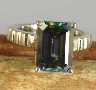 6.89 Ct Certified Green Emerald Cut Diamond Solitaire Men's Ring Birthday Gift • $242.99