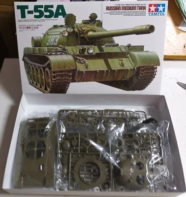 Russian Medium Tank T-55A Tamiya 1/35 Plastic Model Kit 35257 • $26.91