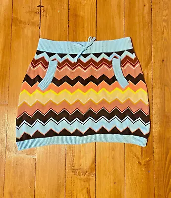 New Missoni Target Girls Knit Skirt Zig Zag Chevron Pattern Sz M 6/8 • $19.99