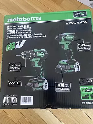 Metabo 18V MultiVolt Hammer Drill And Impact Driver Combo Kit - New - Fast Ships • $134