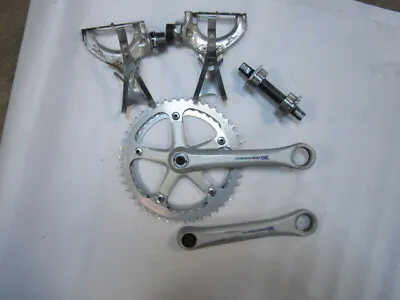 Shimano 600 AX Crankset 170mm 39 45 Rings Pedals BB • $95