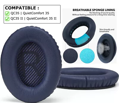 Bose Ear Pads QC35 Replacement Cushions QuietComfort QC35 II QC25 Midnight Blue • $38.50