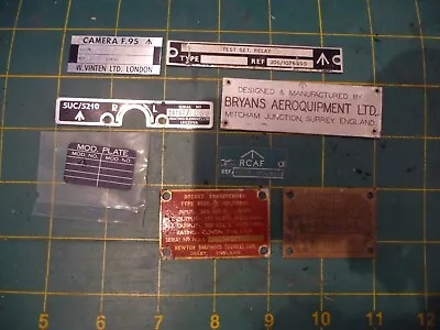 MOD & AM Aviation Aeroplane Related Parts Name Plate Plaques  F 95 Camera • $12.62