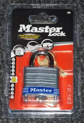 Master Lock - 3EURD - Steel Shackle - Key PadLock • £6.99