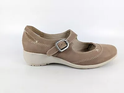 M & S Footglove Beige Leather Mary Jane Shoes Uk 3 • £18.99