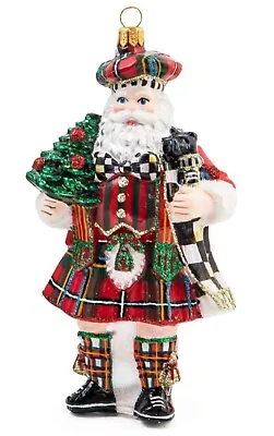 Mackenzie Childs Scottish Santa Christmas Ornament • $125