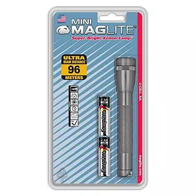 Maglite Mini Incandescent 2-Cell AA Flashlight Gray • $36.49