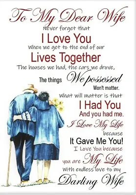 NEW To My Wife Never Forget That I Love You A5 Card Love Anniversary Romance • £3.99