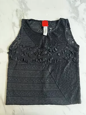 £24.99 • Buy Christian Lacroix Bazar Black Lace Top Size L Vintage