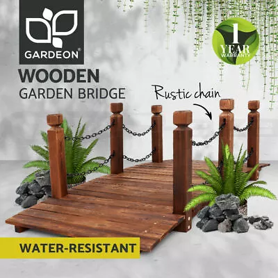 160cm Garden Chain Bridge Wooden Garden Bridge Classic Arch Design 160kg Wood • $161.06