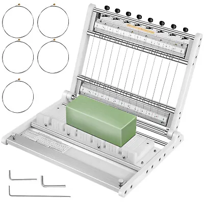 VEVOR Multi Soap Cutter Soap Making Loaf Cutter Cuts 1-15 Bars Adjustable Wires • $173.99