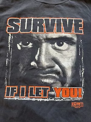 Vintage ECW Taz Survive If I Let You Shirt Rare Size L • $99.99