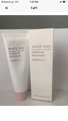 NIB MARY KAY Moisture Rich Mask Formula 1 Dry- Normal Skin Discontinued Retired • $16