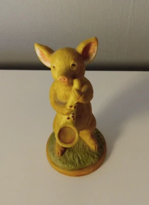 £3.42 • Buy Vintage 1979 ENESCO Pig Figurine Playing SAXOPHONE Ceramic