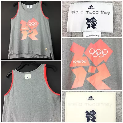 Adidas Stella McCartney Womens Large (36 In Bust) Gray 2012 London Olympics Tank • $18.64