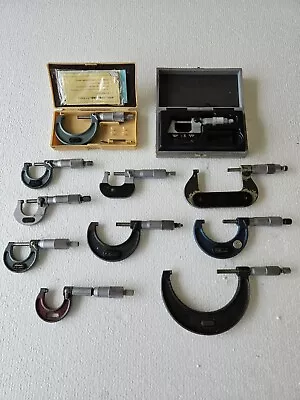 Job Lot Of 11 X Micrometers - Etalon Moore & Wright Mitutoyo Tesa • £59