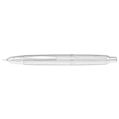 Pilot CAPLESS STRIPE Rhodium Vanishing Point Fountain Pen Fine Nib NEW • $253.43