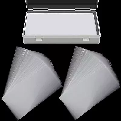 301 Pcs Clear Plastic Paper Money Sleeves Holder With Storage Box Bill Protector • $14.54